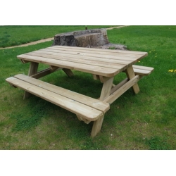TABLE PIQUE NIQUE "CASTILLON" EN BOIS TABLE PIQUE NIQUE...