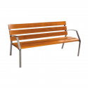 Banc urbain bois exotique 6 lames Modo