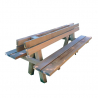 Banc public en bois double Pinède
