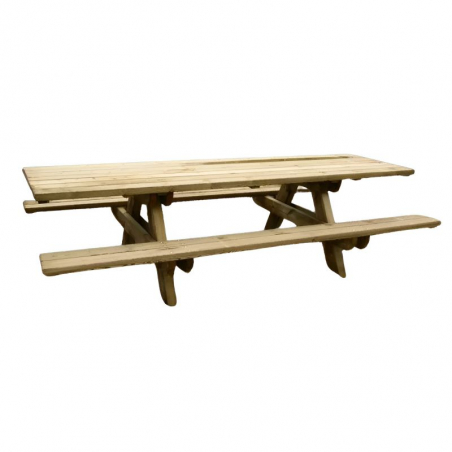 Table de pique-nique bois 6/8 places Fontainebleau - Achat/vente de Mobilier de jardin pas cher