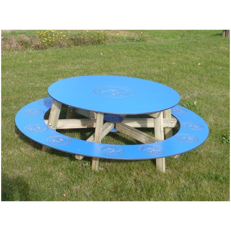 Table de jardin pour enfant plastique bleu