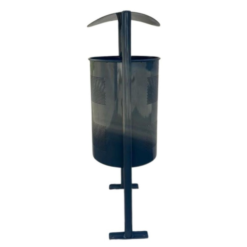 Curvaso Grande Poubelle Acier Inoxydable Avec Couvercle Et Cendrier Amovible - Carré Noir 30L Pour Maison, Jardin, Bureau Et Restaurant