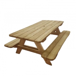 TABLE PIQUE NIQUE "CASTILLON" EN BOIS TABLE PIQUE NIQUE...