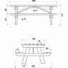 Dimensions de la table bois Berlin