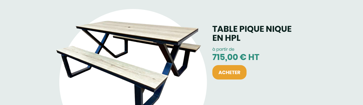 Table pique-nique en HPL